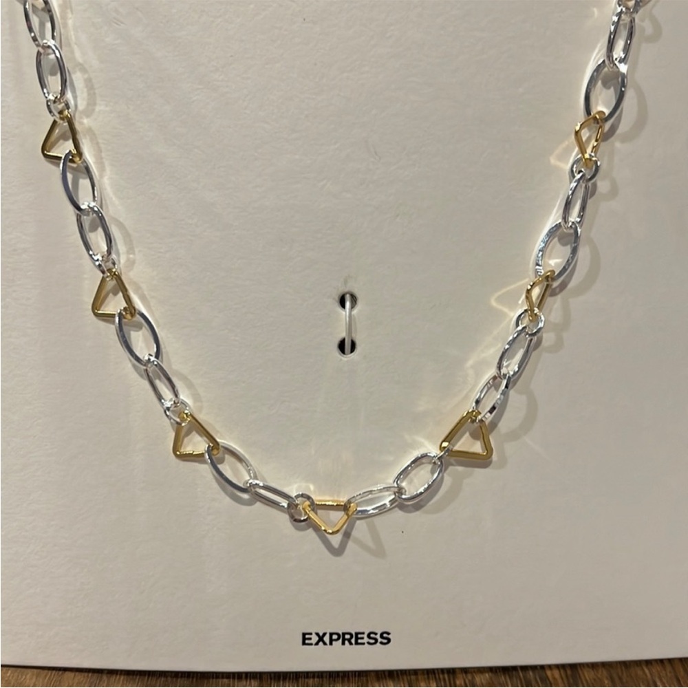 NWT Express Chain Necklace Gold & Silver
